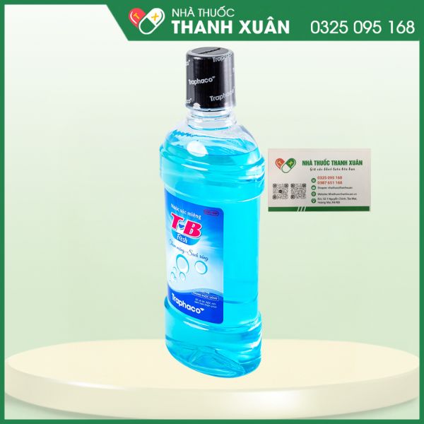 Nước súc miệng TB Fresh - Giúp làm sạch răng miệng, hỗ trợ ngăn ngừa viêm họng